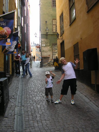 Pontus och Robin i Gamla stan